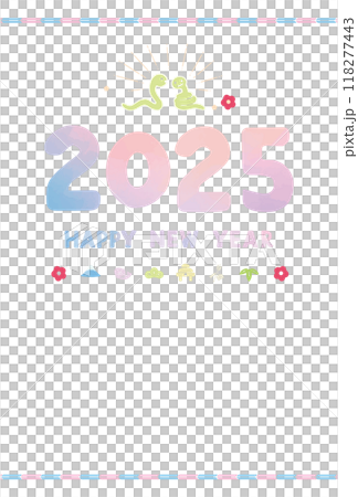 2025 Snake Year New Year's card template 118277443