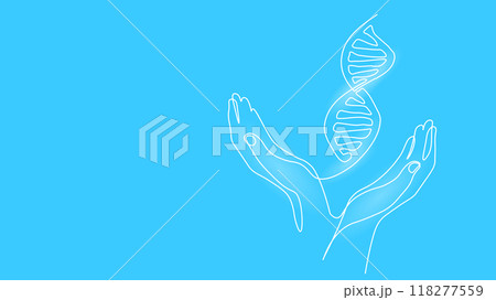 One line continuous DNA code helix symbol concept. Silhouette of science modern medicine technology icon. Digital white single line sketch drawing vector illustration One line continuous DNA code helix symbol concept. Silhouette of science modern medicine technology icon. Digital white single line sketch drawing vector illustration 118277559
