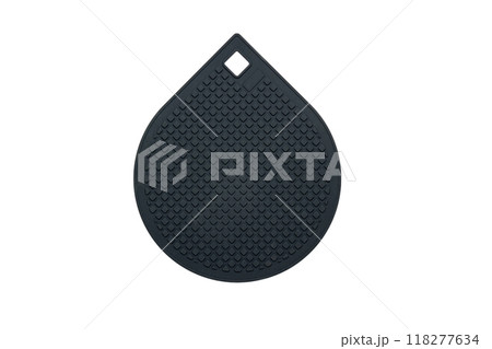 Pot holder mockup. Kitchen accessory. Cooking mitten. Flat lay isolated  118277634