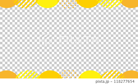 Geometric round frame top and bottom yellow 118277654