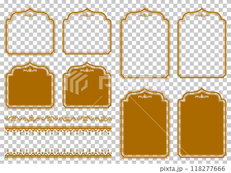 Asian style title frame set. Vector data. 118277666
