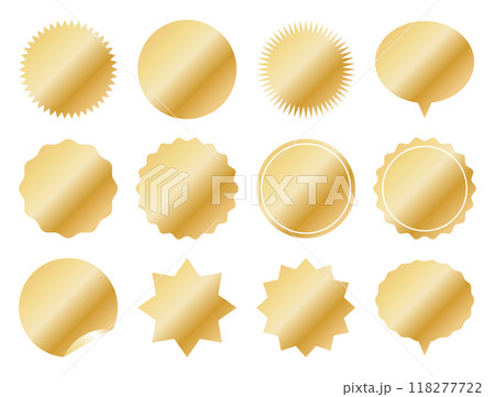 ゴールド 金 セット フレーム 吹き出し	 ゴールド 金 セット フレーム 吹き出し	 118277722