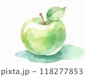 水彩画で描かれた青リンゴ 118277853