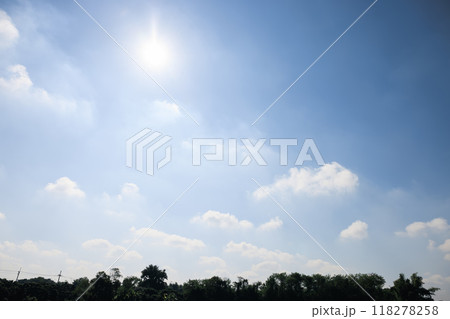 Blue sky and cloud for background. 118278258
