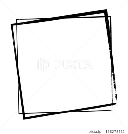 Frame square icon element, abstract outline border grunge shape icon, decorative doodle for design in vector illustration 118278581