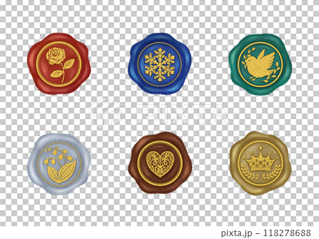 Illustration of sealing stamp 118278688