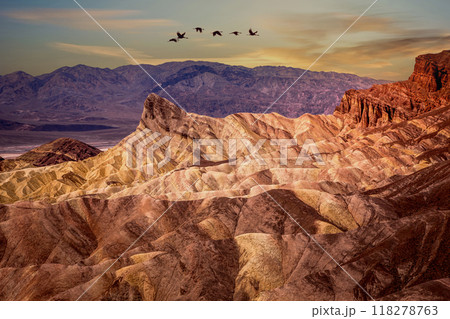 Zabriskie point, death valley, california, usa 118278763