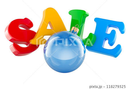 Christmas Sale, concept. 3D rendering 118279325