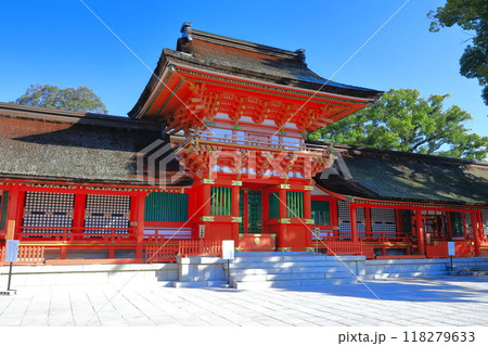 【大分県】快晴の宇佐神宮の上宮 118279633