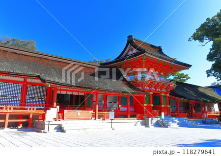 【大分県】快晴の宇佐神宮の上宮 【大分県】快晴の宇佐神宮の上宮 118279641