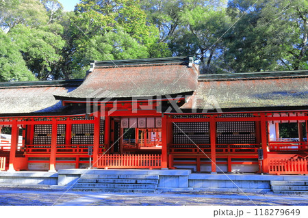 【大分県】晴天の宇佐神宮の下宮 【大分県】晴天の宇佐神宮の下宮 118279649