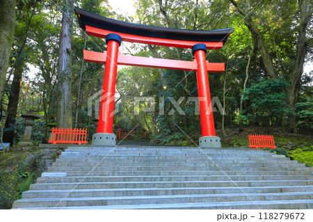 【大分県】晴天の宇佐神宮の宇佐鳥居 【大分県】晴天の宇佐神宮の宇佐鳥居 118279672