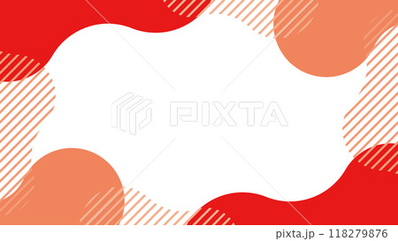 抽象的 シェイプ フレーム 赤 ウェーブ ストライプ	 抽象的 シェイプ フレーム 赤 ウェーブ ストライプ	 118279876