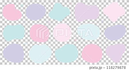 Shape Colorful Pink Light Blue Purple Glitter Set 118279878