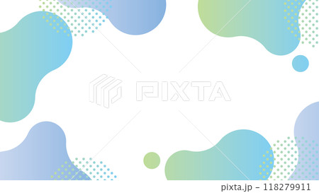 抽象的 シェイプ フレーム 水色と青	 抽象的 シェイプ フレーム 水色と青	 118279911