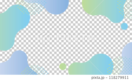 抽象的 シェイプ フレーム 水色と青	 抽象的 シェイプ フレーム 水色と青	 118279911