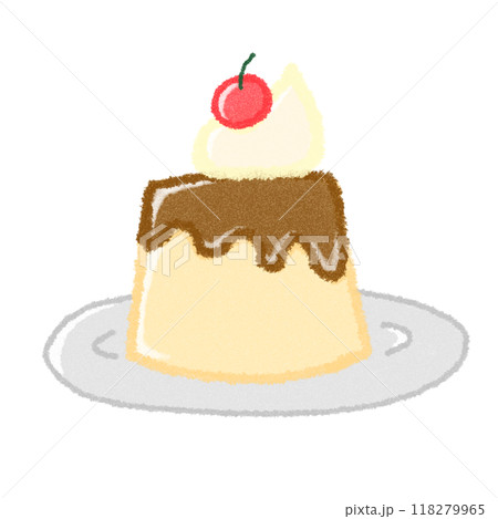 スイーツイラスト(プリン) 118279965