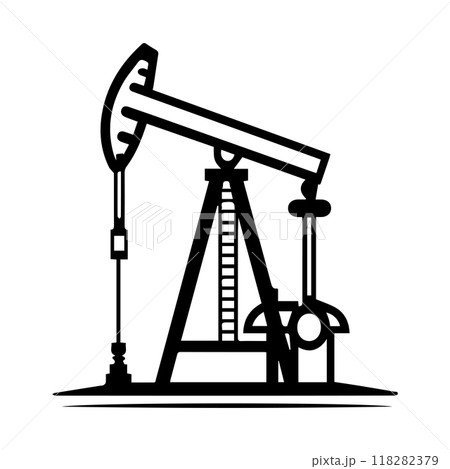 oil extraction icon or modern line symbol. Vector line art and icon design with bold outline. Black and white Pixel Perfect minimalistic symbol isolated white background. Silhouette simple thin sign oil extraction icon or modern line symbol. Vector line art and icon design with bold outline. Black and white Pixel Perfect minimalistic symbol isolated white background. Silhouette simple thin sign 118282379