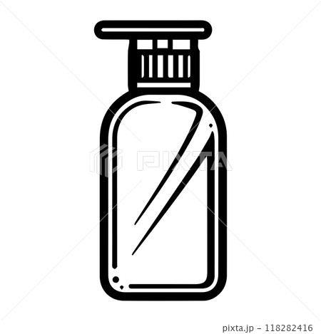 spray icon or modern line symbol. Vector line art and icon design with bold outline. Black and white Pixel Perfect minimalistic symbol isolated white background. Silhouette simple thin sign 118282416