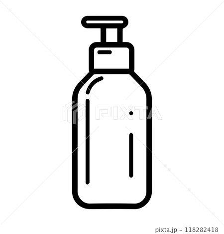 spray icon or modern line symbol. Vector line art and icon design with bold outline. Black and white Pixel Perfect minimalistic symbol isolated white background. Silhouette simple thin sign spray icon or modern line symbol. Vector line art and icon design with bold outline. Black and white Pixel Perfect minimalistic symbol isolated white background. Silhouette simple thin sign 118282418