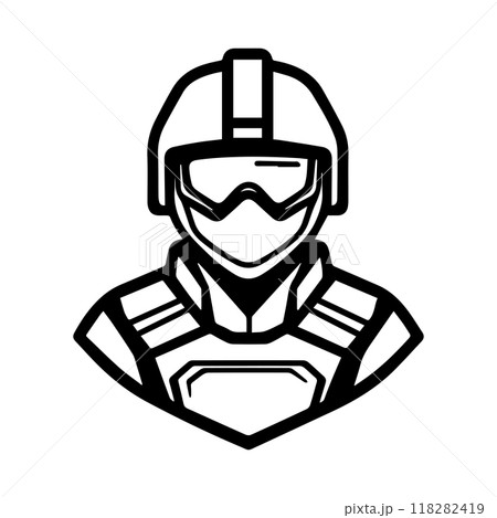 troop icon or modern line symbol. Vector line art and icon design with bold outline. Black and white Pixel Perfect minimalistic symbol isolated white background. Silhouette simple thin sign troop icon or modern line symbol. Vector line art and icon design with bold outline. Black and white Pixel Perfect minimalistic symbol isolated white background. Silhouette simple thin sign 118282419