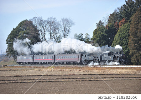 真岡鐵道　寺内ー真岡　C12-66+C12-325+50系 118282650