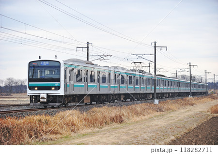 常磐線 羽鳥ー岩間 JR東日本 E501系 K702編成(勝田) 常磐線 羽鳥ー岩間 JR東日本 E501系 K702編成(勝田) 118282711