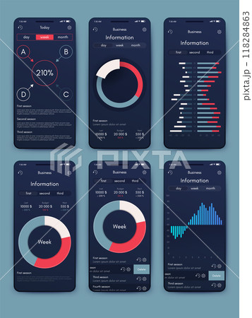 Vector graphics infographics with mobile phone. Template for creating mobile applications, workflow layout, diagram, banner, web design, business reports Vector graphics infographics with mobile phone. Template for creating mobile applications, workflow layout, diagram, banner, web design, business reports 118284863