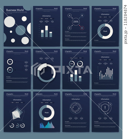 Vector graphics infographics with mobile phone. Template for creating mobile applications, workflow layout, diagram, banner, web design, business reports 118284874