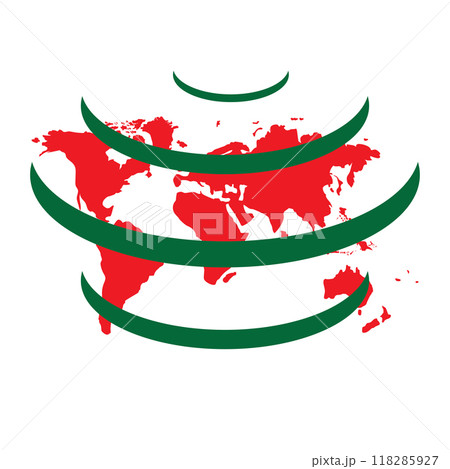 world map logo vektor 118285927