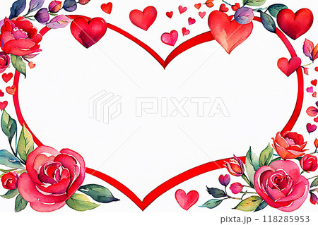Abstract Valentine frame, border background, valentine texture. Love concept. Valentine day banner design for use 118285953