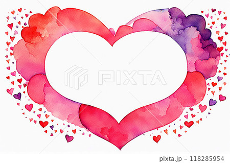 Abstract Valentine frame, border background, valentine texture. Love concept. Valentine day banner design for use 118285954