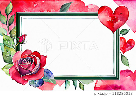 Abstract Valentine frame, border background, valentine texture. Love concept. Valentine day banner design for use 118286018