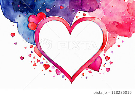 Abstract Valentine frame, border background, valentine texture. Love concept. Valentine day banner design for use 118286019