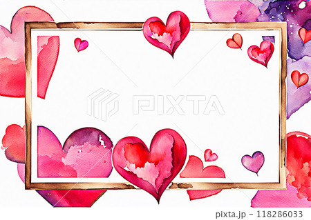 Abstract Valentine frame, border background, valentine texture. Love concept. Valentine day banner design for use 118286033