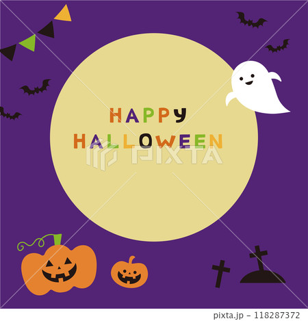 ハロウィンのポップでシンプルなイラスト 118287372