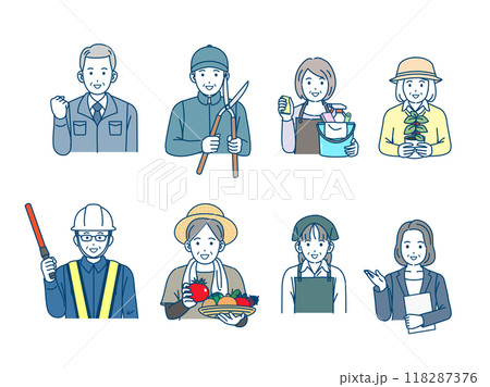 アクティブシニア 働く高齢者のイラスト アクティブシニア 働く高齢者のイラスト 118287376