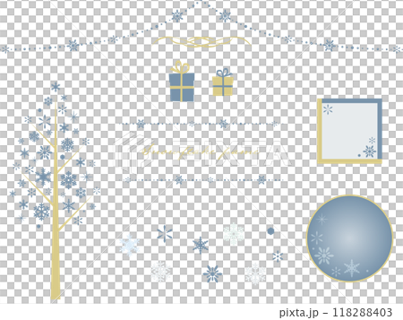 一組帶有美麗雪花的聖誕框架背景插圖 一組帶有美麗雪花的聖誕框架背景插圖 118288403