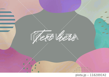 流体シェイプのニュアンスフレーム　横　アート　文字あり 118289142