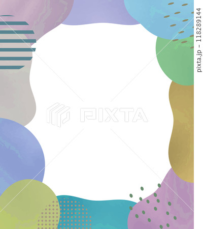 流体シェイプのニュアンスフレーム　縦　アート 118289144