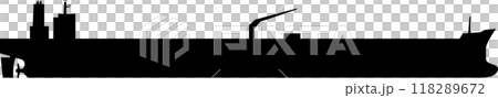 Tanker icon seen from the side, transparent background 118289672