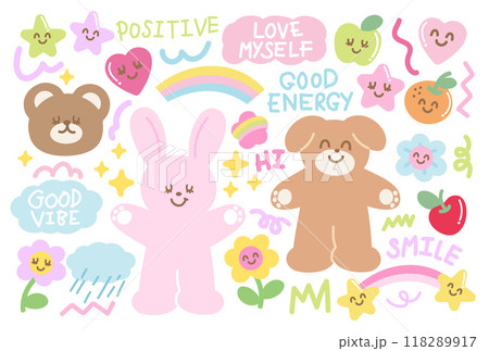 Teddy bear, bunny, puppy, flowers, star, heart, apple, orange, rainbow, rain and clouds for cartoon character, card print, animals, zoo, souvenir shop, cute patch, toy, doll, nature, park, garden, ads Teddy bear, bunny, puppy, flowers, star, heart, apple, orange, rainbow, rain and clouds for cartoon character, card print, animals, zoo, souvenir shop, cute patch, toy, doll, nature, park, garden, ads 118289917