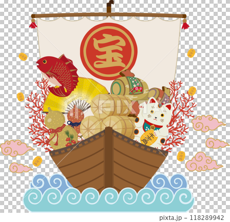 筋斗雲付き宝船 118289942