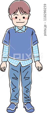 男の子の表情_普通の表情_全身 118290259