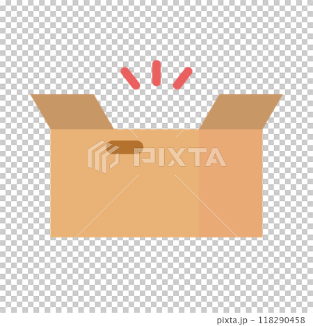 Open cardboard box 118290458