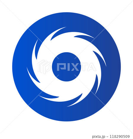 台風のアイコン 青丸 台風のアイコン 青丸 118290509