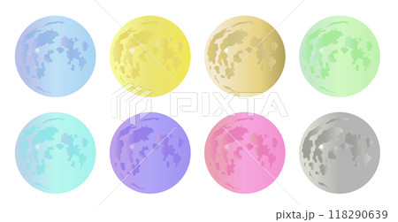 シンプルな月のイラストセット 挿絵 背景イラスト シンプルな月のイラストセット 挿絵 背景イラスト 118290639