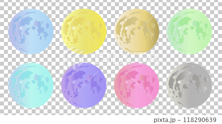 シンプルな月のイラストセット 挿絵 背景イラスト シンプルな月のイラストセット 挿絵 背景イラスト 118290639