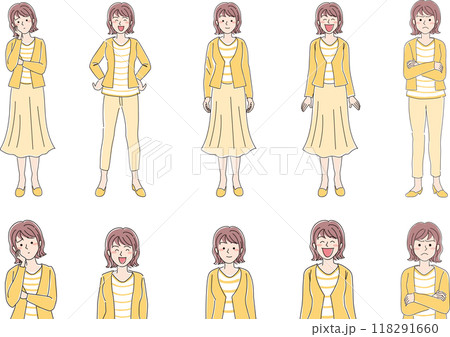 若い女性表情_セット 若い女性表情_セット 118291660