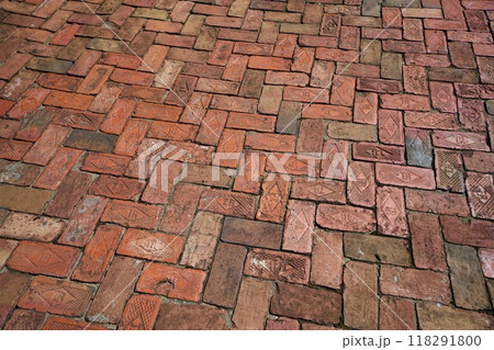 レンガの床・建築イメージ レンガの床・建築イメージ 118291800